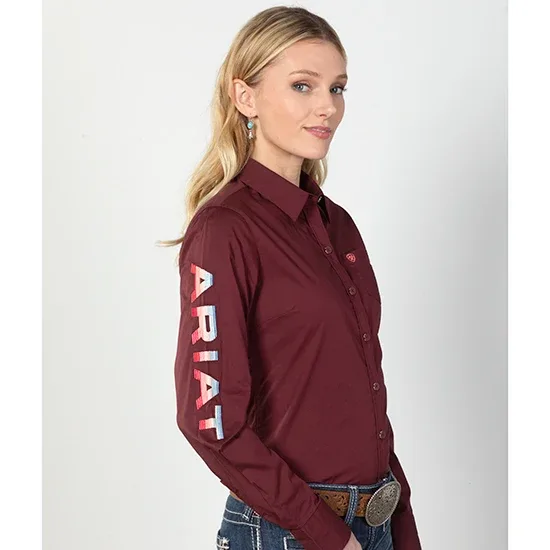 Ariat Women's Kirby Stretch Zinfandel Top - Image 2