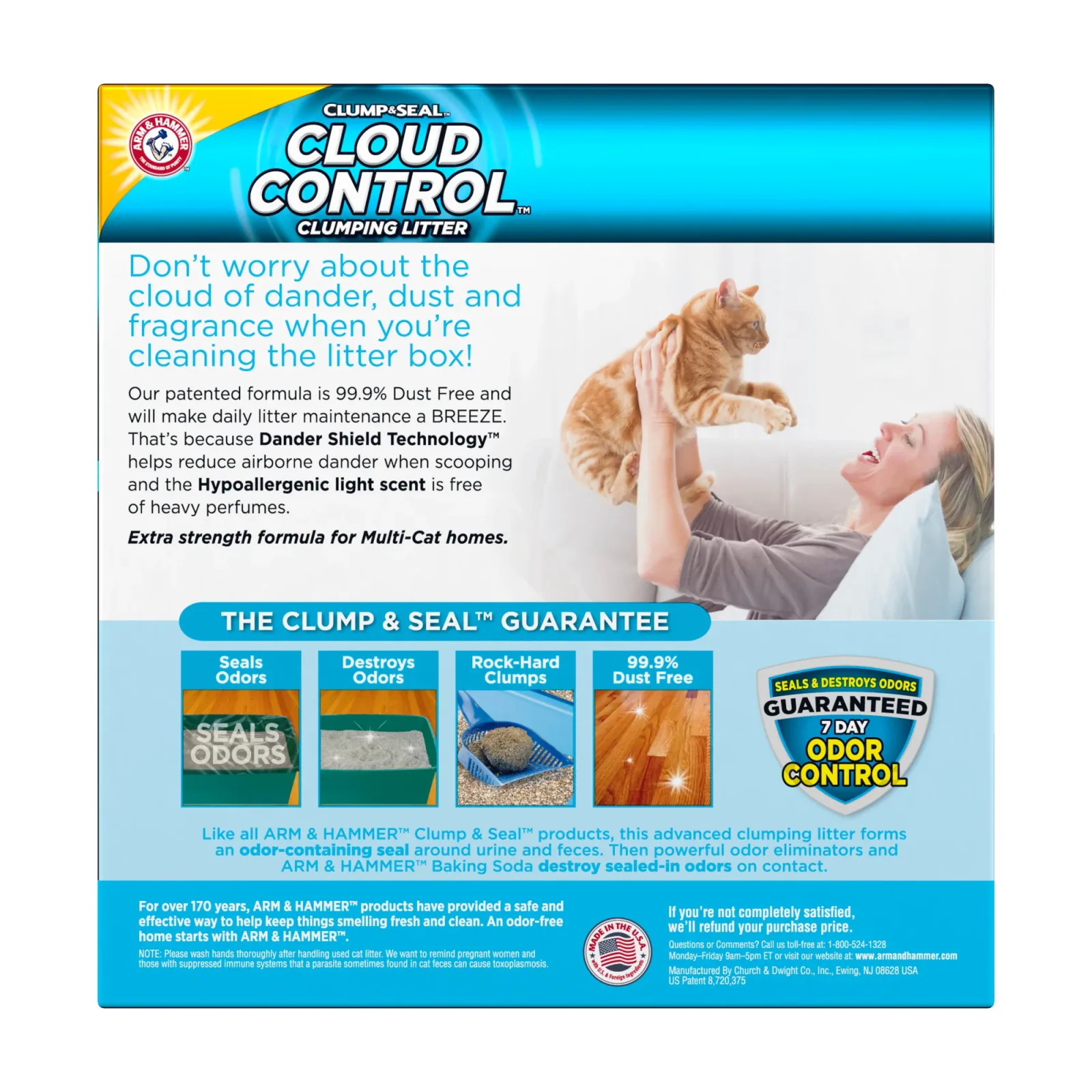 ARM & HAMMER Cloud Control Multi-Cat Clumping Cat Litter with Hypoallergenic Light Scent, 14 lb - Image 2