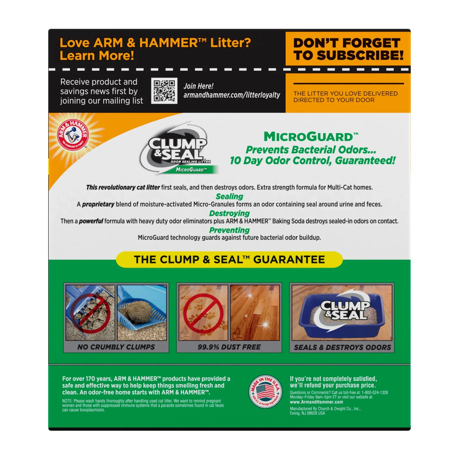 ARM & HAMMER Clump & Seal MicroGuard Cat Litter, 28lb - Image 2