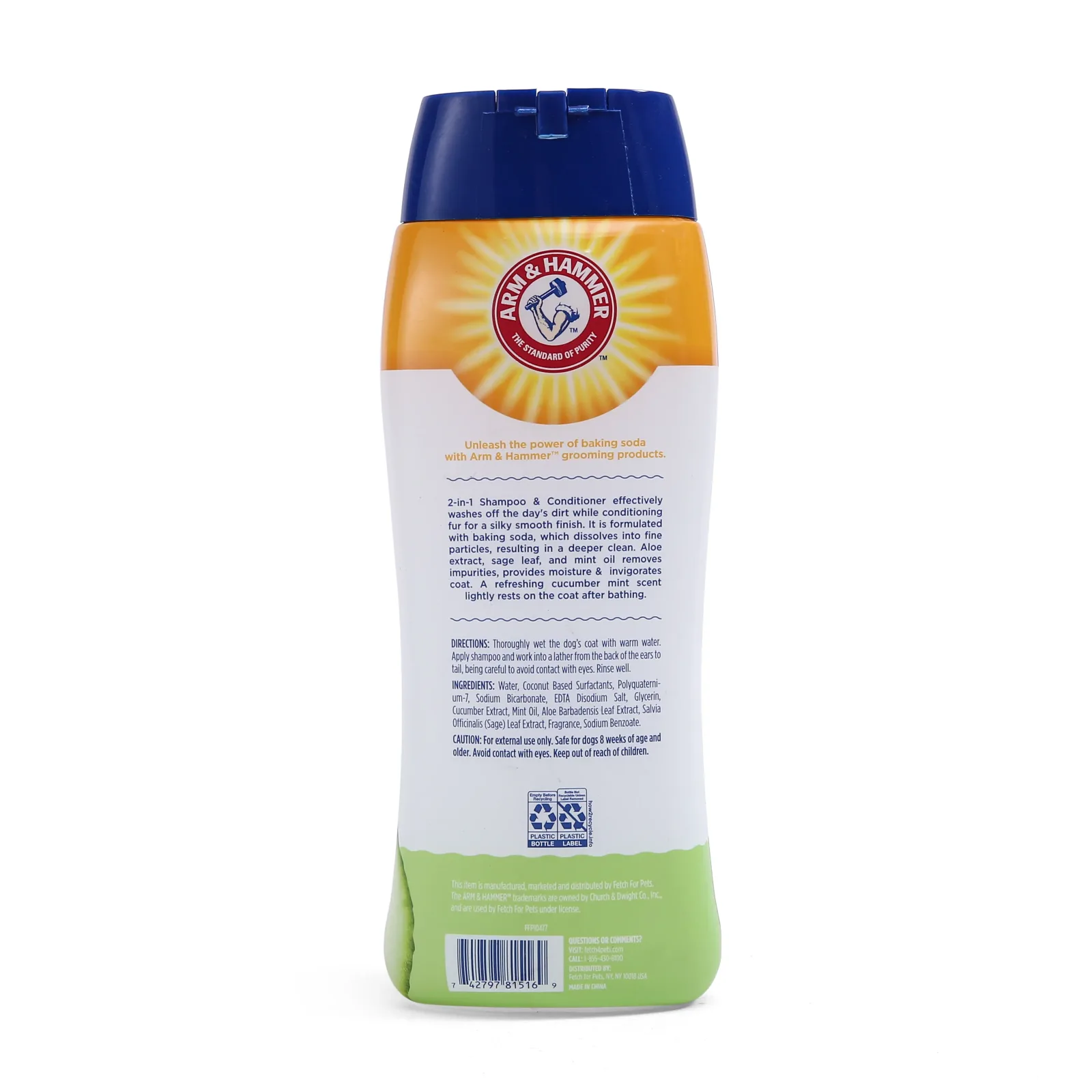 Arm & Hammer for Pets 2-In-1 Shampoo & Conditioner for Dogs | Dog Shampoo & Conditioner in One | Cucumber Mint, 20 Ounce Bottle Dog Shampoo and Conditioner for All Dogs - Image 2