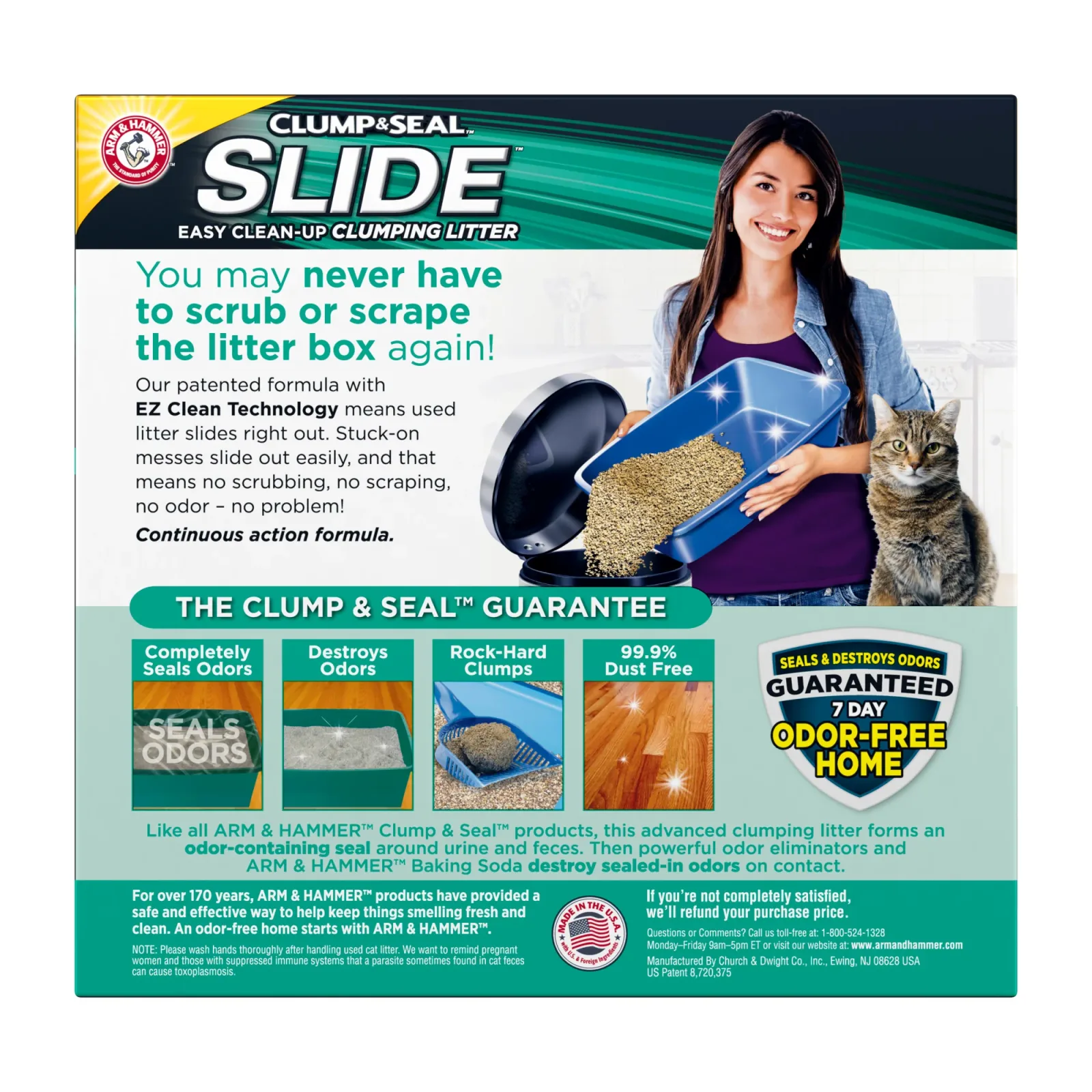 ARM & HAMMER SLIDE Easy Clean-Up Litter, Non-Stop Odor Control, 19lb - Image 2