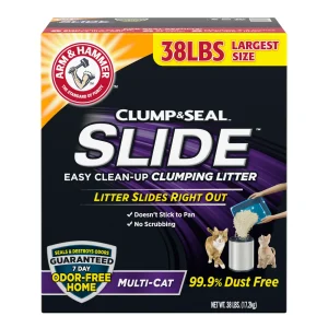 ARM & HAMMER SLIDE Easy Clean-Up Multi-Cat Clumping Cat Litter, 38 lb
