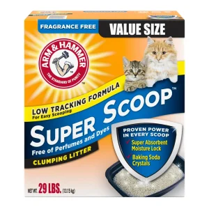 Arm & Hammer Super Scoop Unscented Odor Control Clumping Cat Litter 29lb