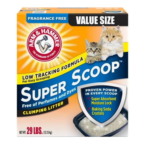 Arm & Hammer Super Scoop Unscented Odor Control Clumping Cat Litter 29lb - Image 2