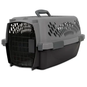 Aspen Porter Traditional Dog Kennel Hard-Sided Light Gray 19 in