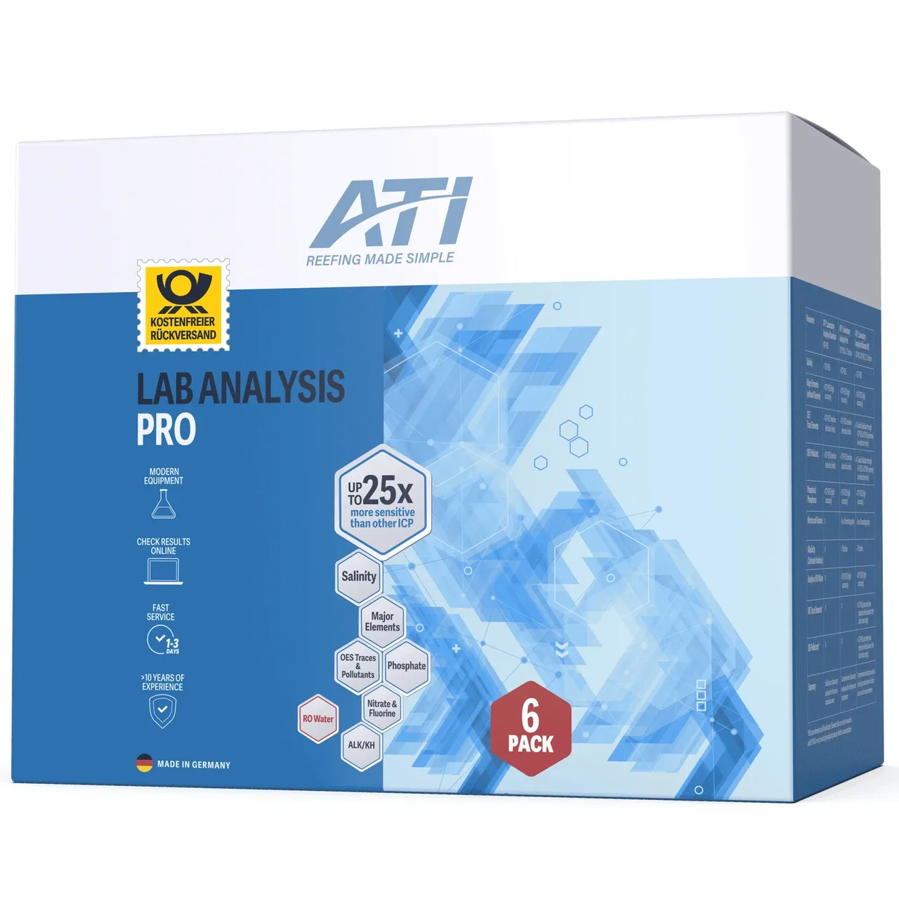 ATI ICP-OES Pro Lab Water Analysis (6-Pack) - With Return Shipping