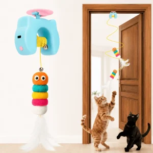 Automatic Moving Feather Cat Toy