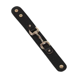 Awst Intftl Leather Snaffle Bit Bracelet Beige