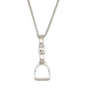 Awst Intftl Rhodium English Stirrup Necklace