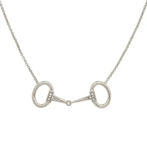 Awst Intftl Rhodium Horse Snaffle Bit Necklace