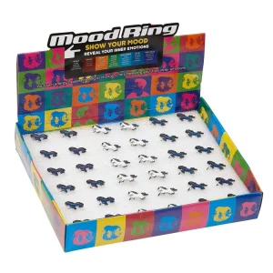 AWST Int'l Colorful Horses Mood Ring Display- 36 ct