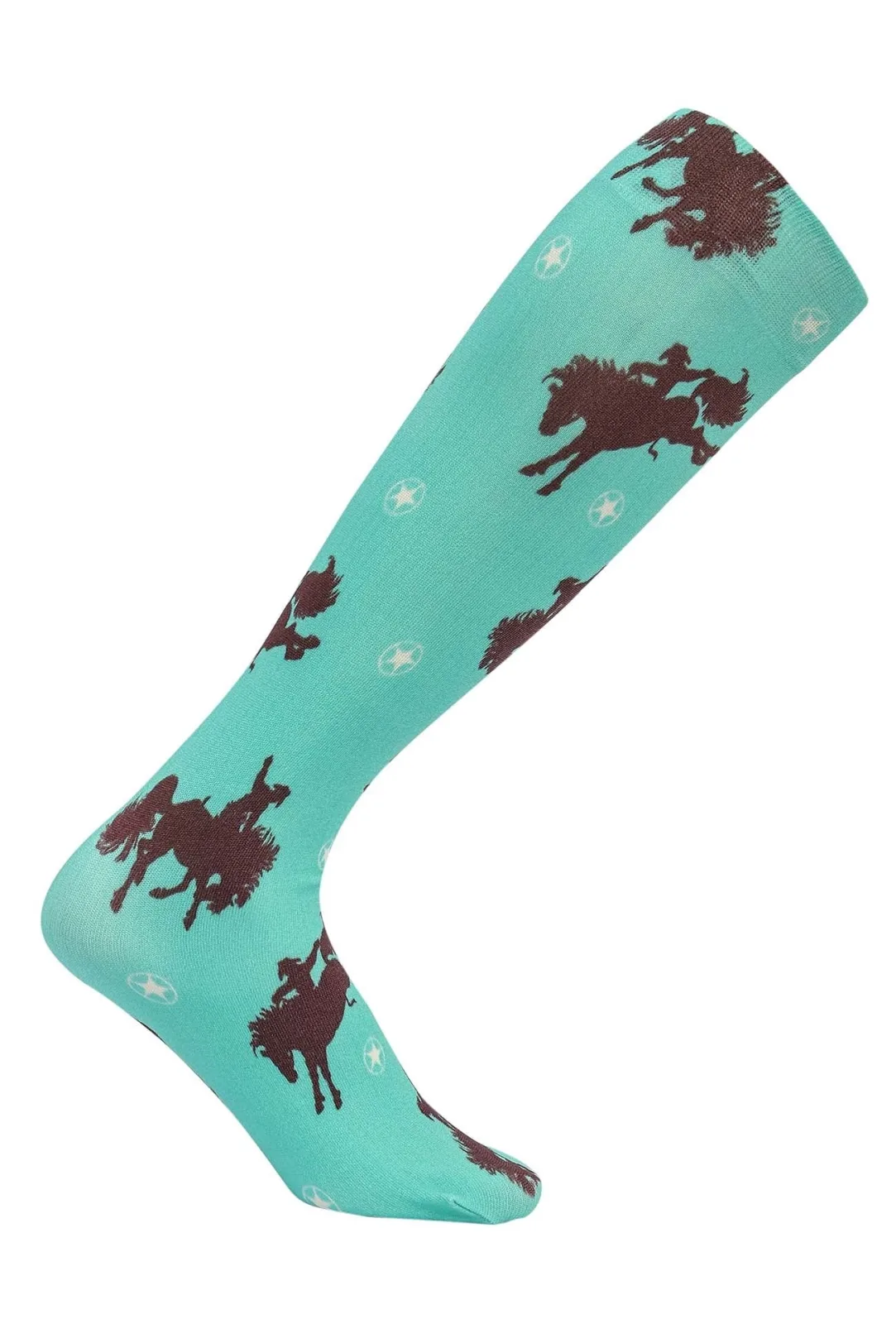 AWST Int'l Lila Bucking Horses Socks - Image 2