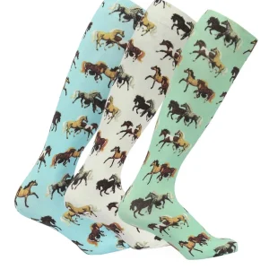 AWST Int'l Lila Horse Pairs Socks
