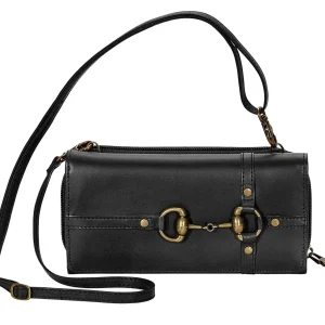 AWST Int'l Snaffle Bit Leather Cross Body Wallet