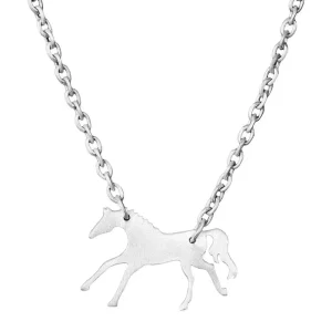 AWST Lila Galloping Horse Necklace