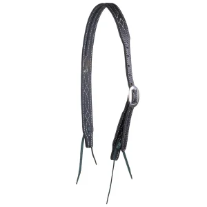 B. Langdon ack Gunslinger Split Ear Headstall with White Thread