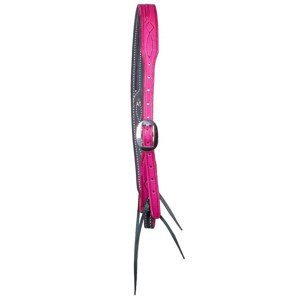 B. Langdon Pink Gunslinger Split Ear Headstall with Black Thread - Image 2