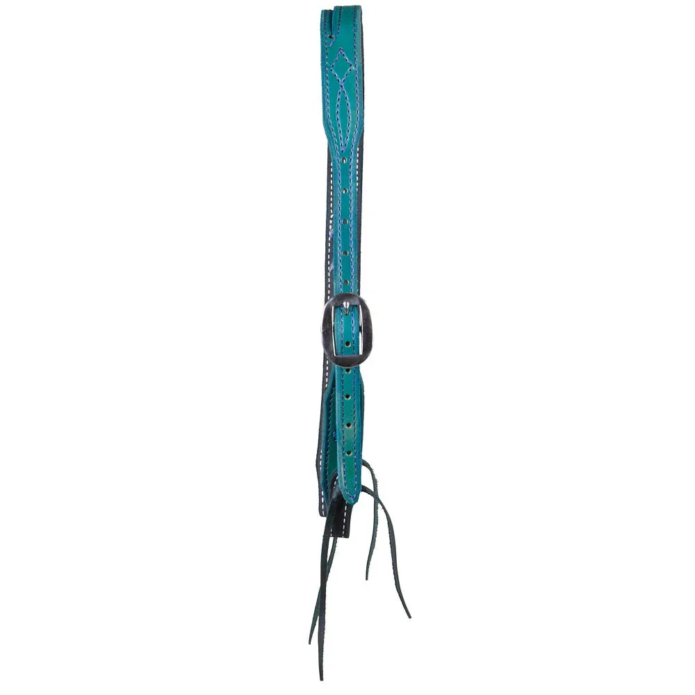 B. Langdon Turquoise Gunslinger Split Ear Headstall with Purple Thread - Image 2