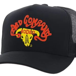 Bad Company Black 5-Panel Trucker with Red / Yellow Embroidery Logo