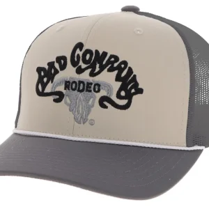 Bad Company Cream / Grey 6-Panel Trucker with Charcoal Bill and Black / Charcoal Embroidery Logo