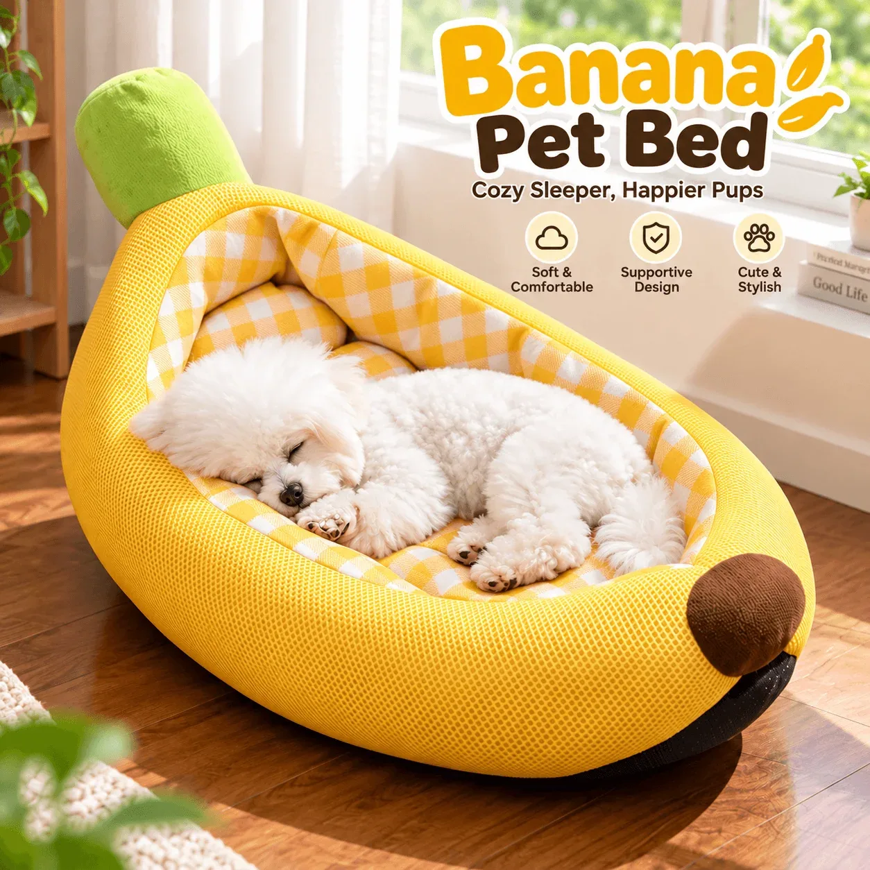 Banana Pet Bed for Cats & Small Dogs - Image 2