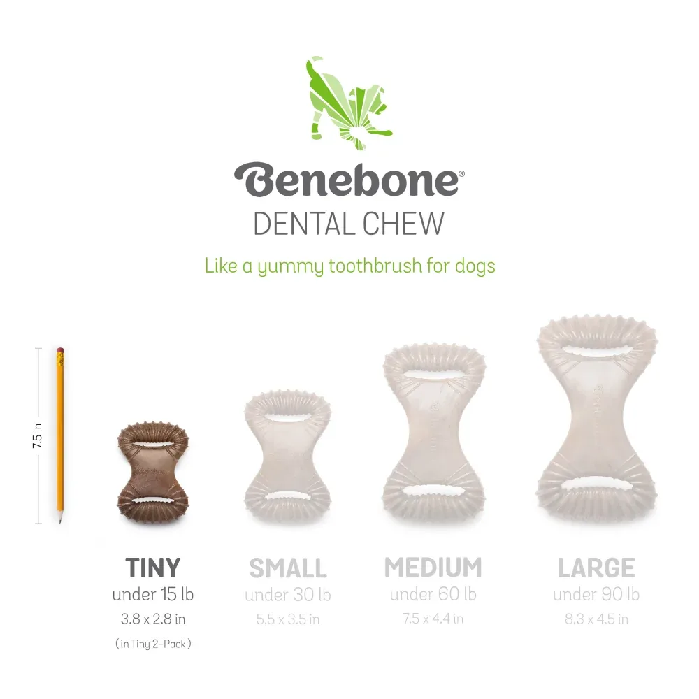 Benebone Bacon Flavored Dental and Wishbone Chew Toys for Dogs - Image 2