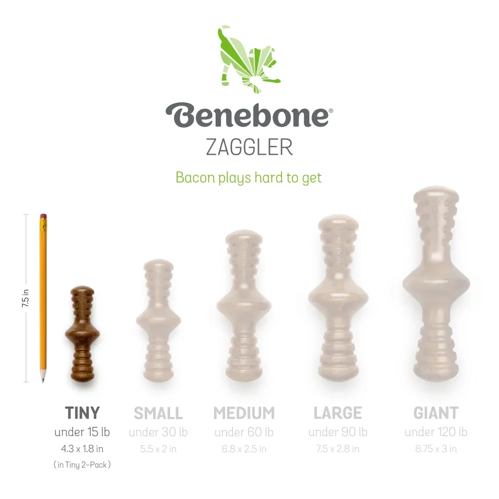 Benebone Bacon Flavored Maplestick and Zaggler Chew Toys for Dogs - Image 2