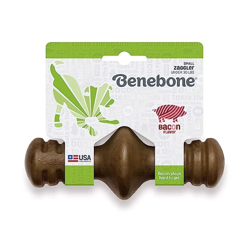 Benebone Bacon Flavored Zaggler Rolling Chew Toy for Dogs - Image 2