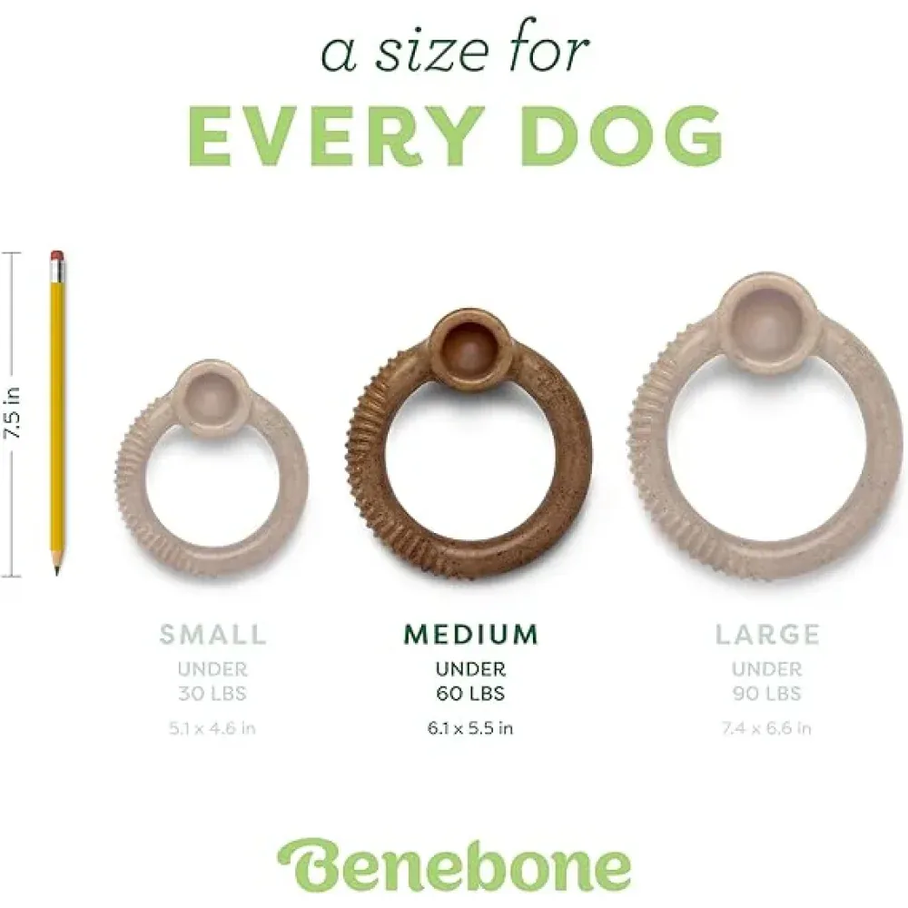 Benebone Bacon Flavoured Ring Bone Chew Toy for Dogs - Image 2