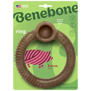 Benebone Ring Bacon Flavor Dog Chew Toy
