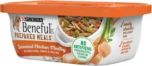 Beneful Prepared Meals Simmered Chicken Medley 8/10OZ {L+1} 178339