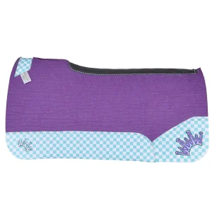 Best Ever Pads 3/4in Purple Kush Felt with Turquoise Checkers