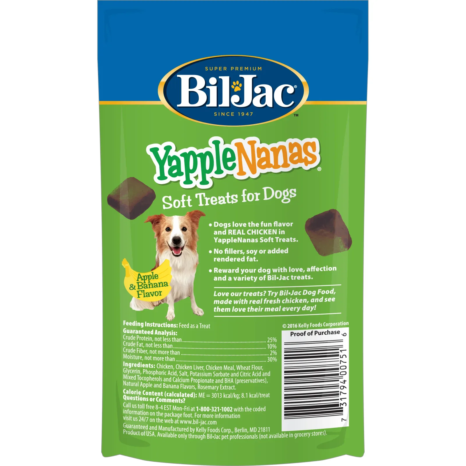 Bil-Jac 4 oz YappleNanas Dry Dog Treat - Image 2