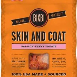 Bixbi Dog Skin & Coat Salmon Jerky 10oz {L+x}