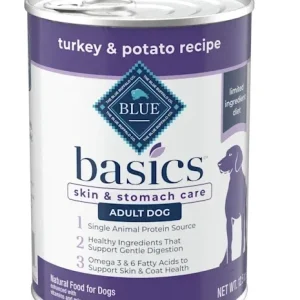 Blue Buffalo Basics Grain Free LID Turkey and Potato Recipe Adult Canned Dog Food