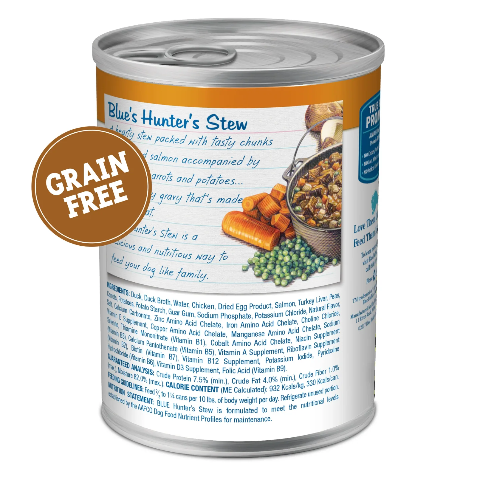 Blue Buffalo Blue's Stew Natural Wet Dog Food, Made with Natural Ingredients, Hunter's Stew, 12.5-oz. Can - Image 2