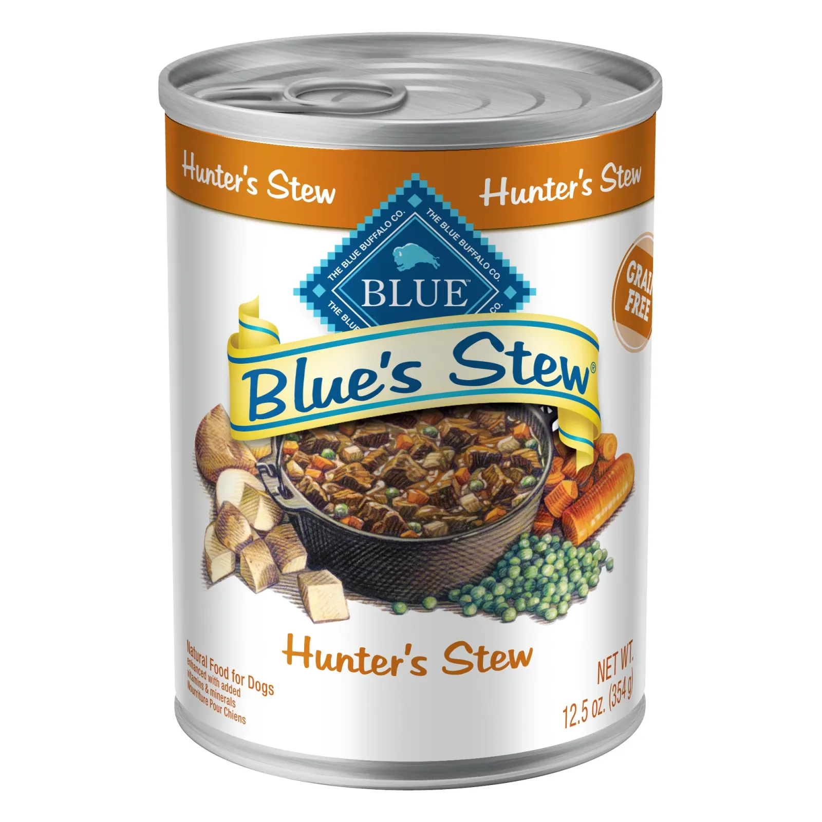 Blue Buffalo Blue's Stew Natural Wet Dog Food, Made with Natural Ingredients, Hunter's Stew, 12.5-oz. Can