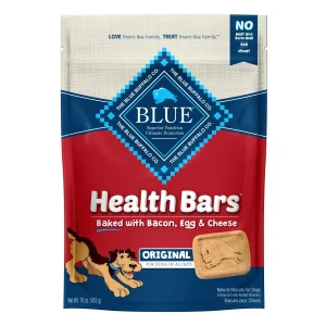 Blue Buffalo Health Bars Natural Crunchy Dog Treats Biscuits, Bacon, Egg & Cheese 16 oz. Bag