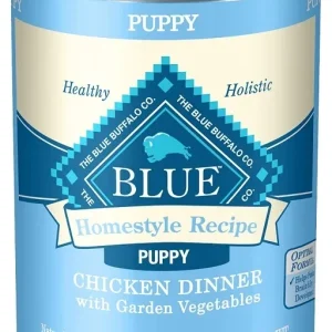 Blue Buffalo Homestyle Puppy Chicken Dinner with Garden Vegetables and Brown Rice Recipe Canned Dog Food