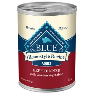 Blue Buffalo Homestyle Recipe Adult Wet Dog Food, Made with Natural Ingredients, Beef Dinner With Garden Vegetables, 12.5-oz. Can