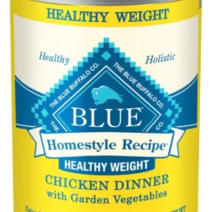Blue Buffalo Homestyle Recipe Healthy Weight Chicken Dinner with Garden Vegetables Canned Dog Food