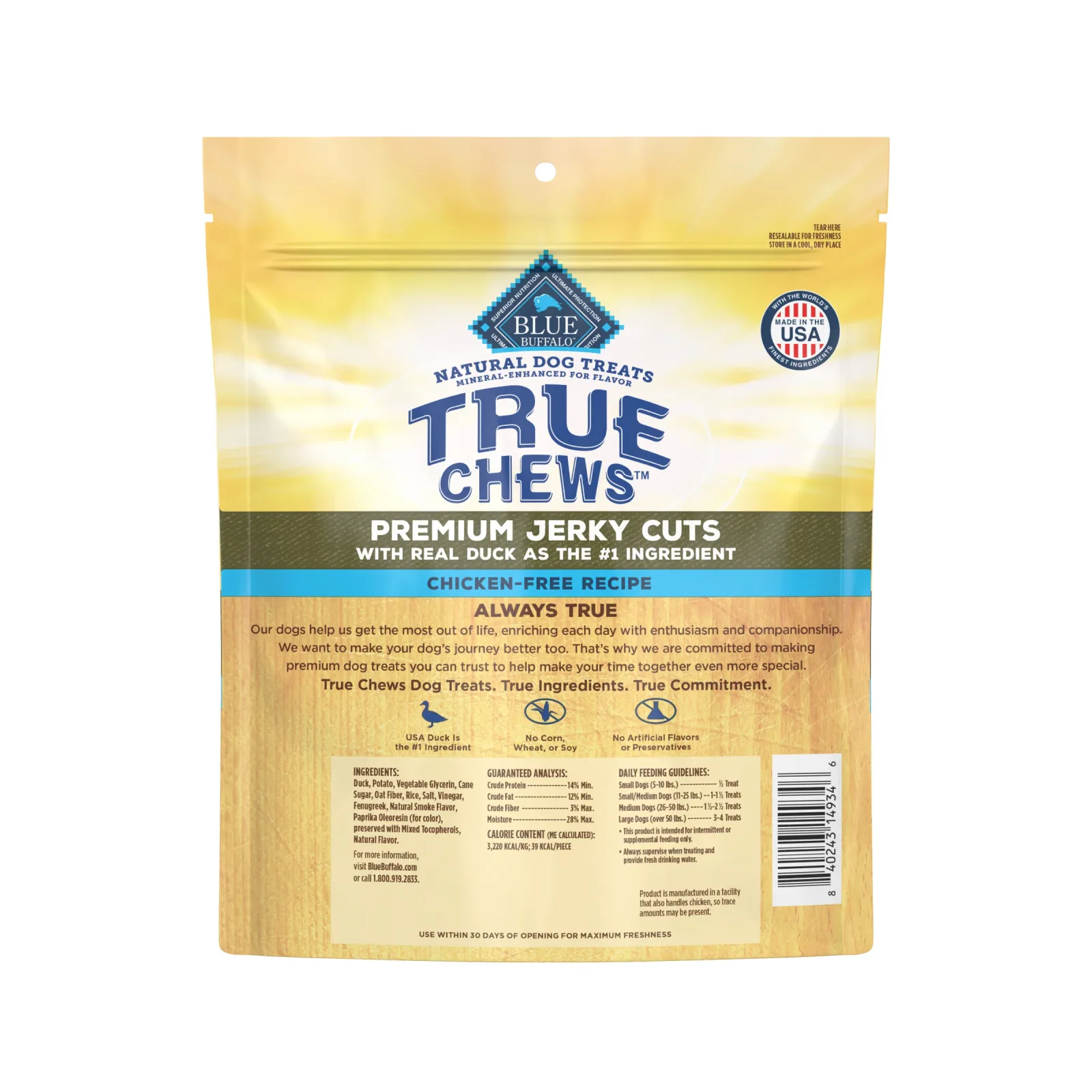 Blue Buffalo True Chews Premium Grillers Dog Treats, Made in the USA with Natural Ingredients, Steak, 10-oz Bag - Image 2
