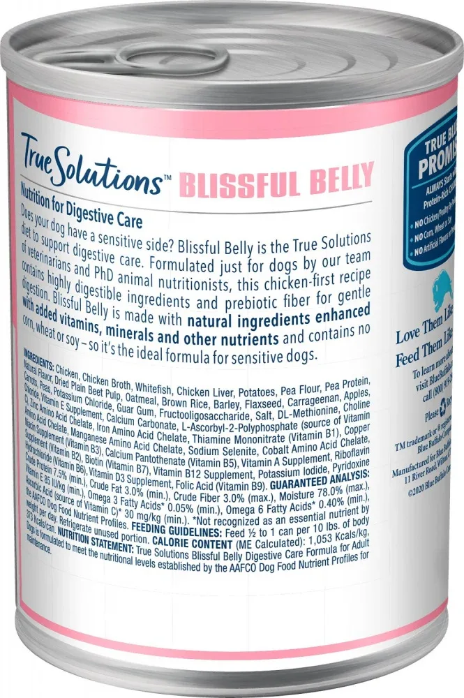 Blue Buffalo True Solutions Blissful Belly Natural Digestive Care Chicken Recipe Adult Wet Dog Food - Image 2
