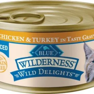 Blue Buffalo Wilderness Cat Wild Delights Minced Adult Chicken Turkey 24 / 5.5 oz