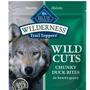 Blue Buffalo Wilderness Trail Toppers Wild Cuts Natural High-Protein Dog Wet Food, Duck Bites in Hearty Gravy, 3-oz Pouch