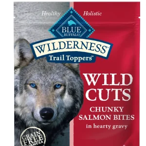 Blue Buffalo Wilderness Trail Toppers Wild Cuts Natural High-Protein Dog Wet Food, Salmon Bites in Hearty Gravy, 3-oz Pouch