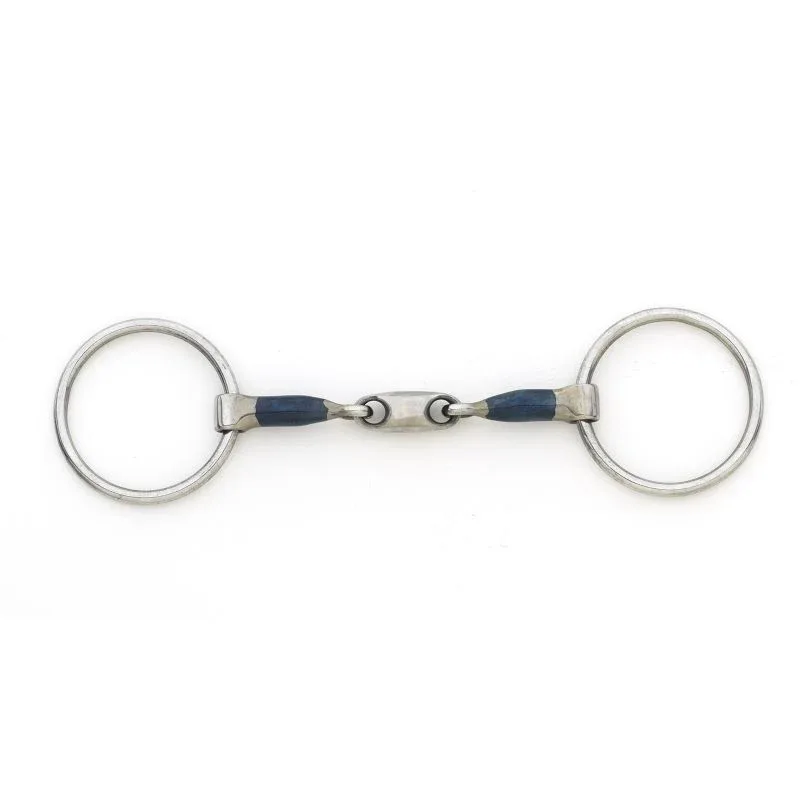 Blue Steel Oval Peanut Mouth Loose Ring Bit