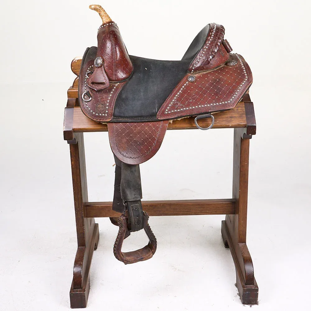Bob Marshall Used 14.5in Treeless Bob Marshall Barrel Saddle - Image 2