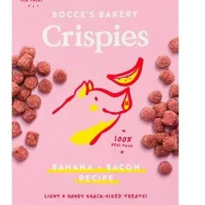 Bocce's Bakery Dog Crispies Bacon & Banana 10oz {L+}