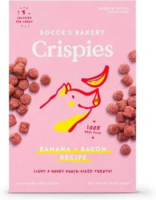 Bocce's Bakery Dog Crispies Bacon & Banana 10oz {L+}